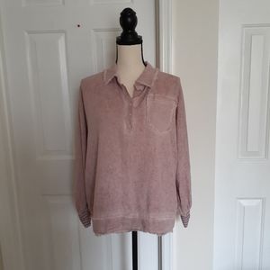 Free for Humanity Pink Linen Top